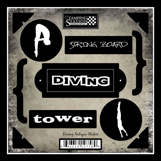 Stamping Station - Diving Antique Stickers